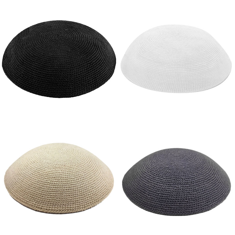 כיפות סרוגות חלקות עבודת יד