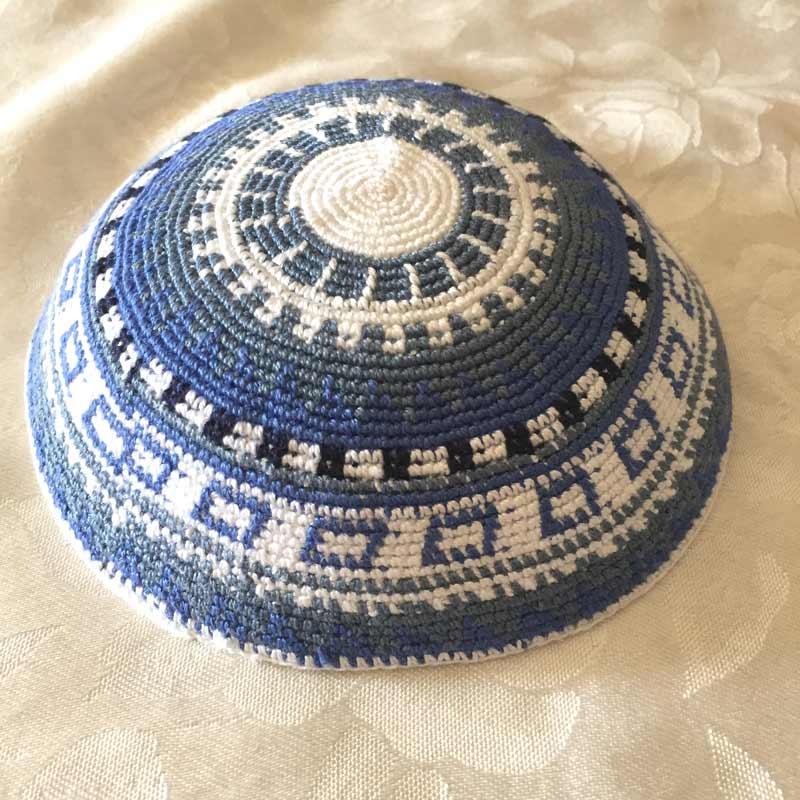 כיפה סרוגה עבודת יד 16 דגם 94