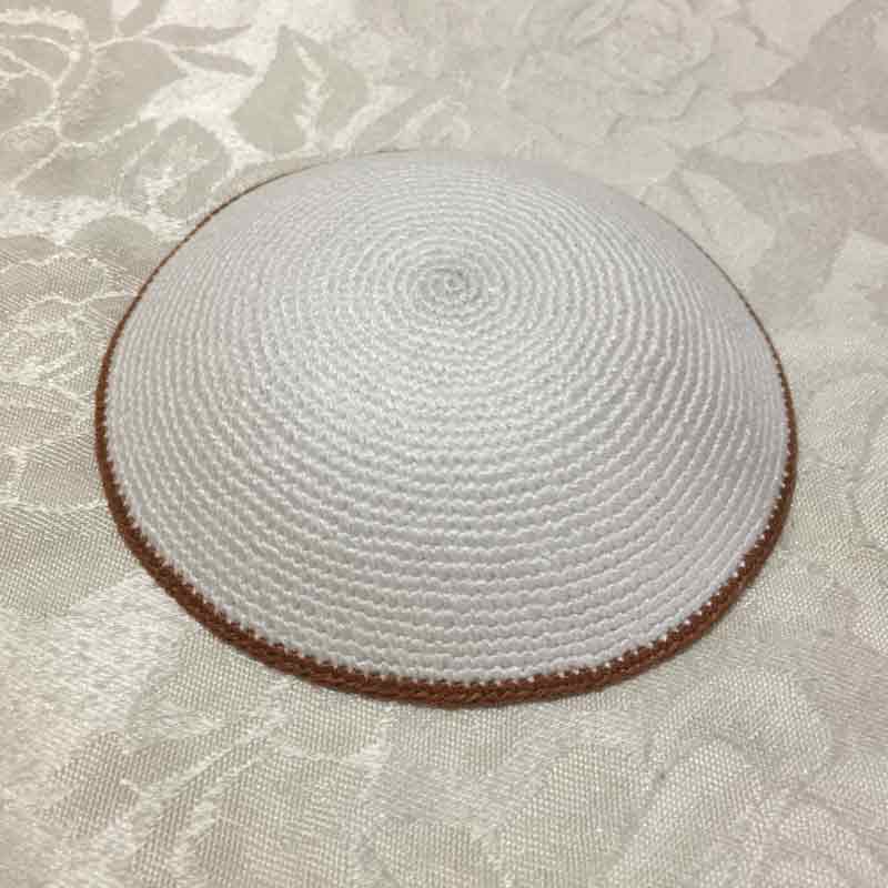 כיפה סרוגה עם פס 11.5 ס"מ דגם 128