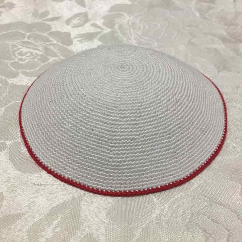 כיפה סרוגה עם פס 13 ס"מ דגם 296