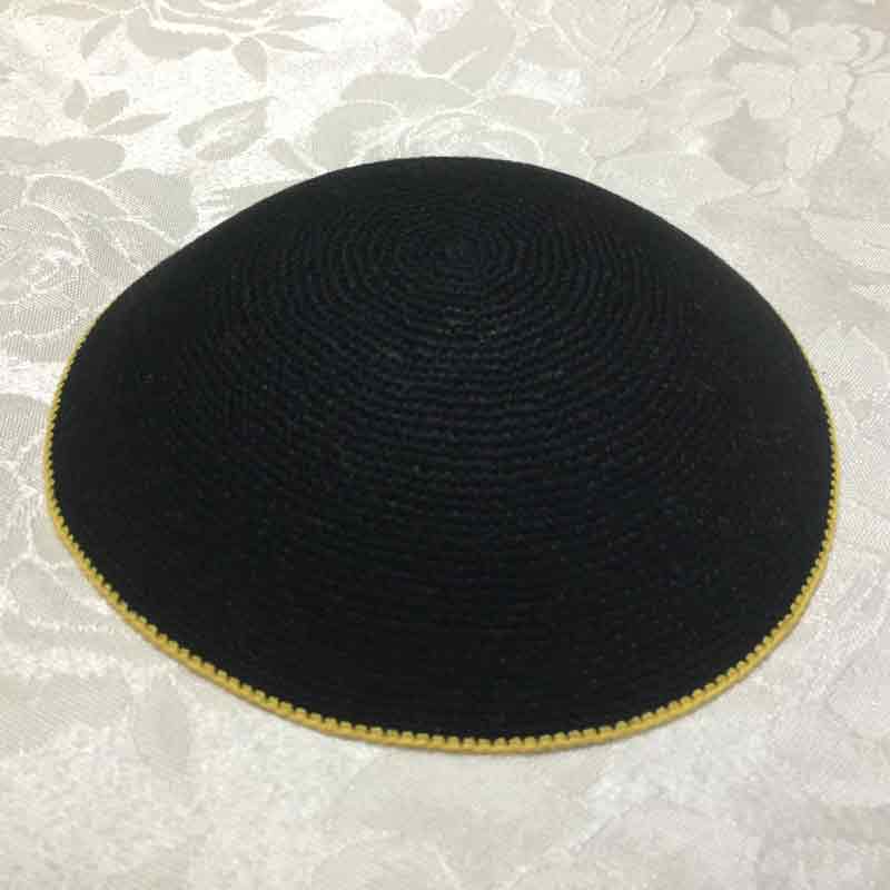 כיפה סרוגה עם פס 15.5 ס"מ דגם 602