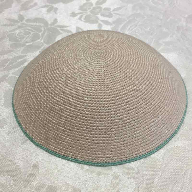 כיפה סרוגה עם פס 16.5 ס"מ דגם 711