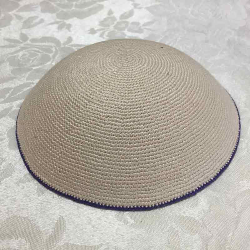 כיפה סרוגה עם פס 17 ס"מ דגם 716