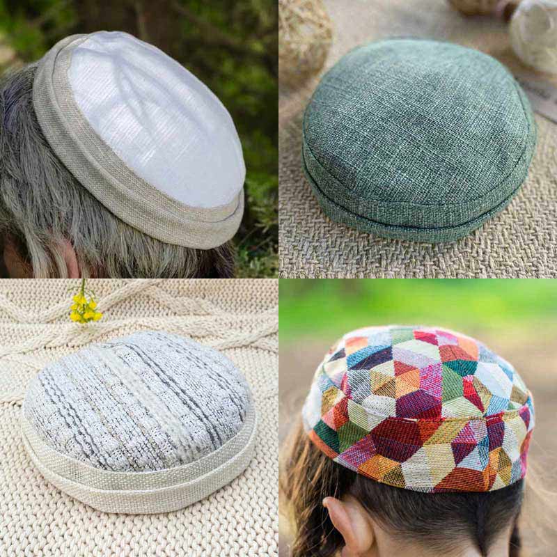 כיפות כותנות אור עבודת יד